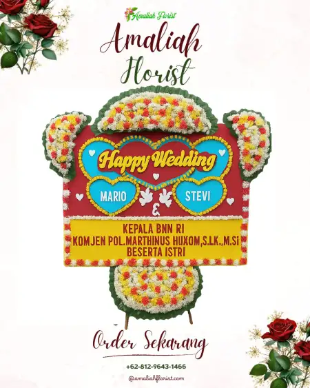 Papan Bunga Pernikahan Lurah